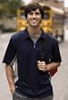Men's Short Sleeve Zip Placket Polo Men's Short Sleeve Zip Placket Polo
