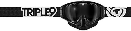 Triple 9 Optics Switch Snowmobile Goggles , Primary Color: Black, Distinct Name: Black/Smoke Polarized Lens, Gender: Mens/Unisex 37-2352