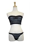 Exposed by Magic Silk Ruffle Mesh Tube Top and Panty Set, Sml/Med, Black by Exposed by Magic Silk