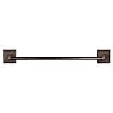 The Copper Factory CF132AN Solid Copper 24-Inch Towel Bar with Square Backplates, Antique Copper