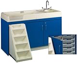 Toddler Walk-Up Changing Center - Left Hand Sink - 12-Bin Storage