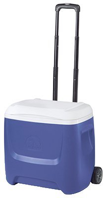 Igloo 45069 Island Breeze Cooler With Wheels, Telescoping Handle, Blue & White, 28-Qts.