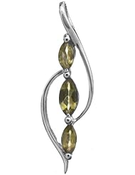 Sterling Pendant with Faceted Gems - Sterling Silver