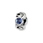 September Birthstone, 3-Stone Charm in Sterling Silver for Reflections, Expression, Kera, Pandora and SilveRado Bracelets & Necklaces