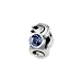 September Birthstone, 3-Stone Charm in Sterling Silver for Reflections, Expression, Kera, Pandora and SilveRado Bracelets & Necklaces image 1