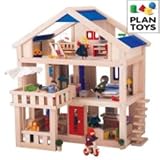 Plan Toys Wooden Terrace Dolls House and Furniture Set