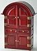 Dollhouse Miniature Bonnet Top Mahogany Sewing Cabinet