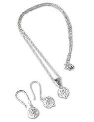 Sterling silver filigree jewelry set, Andean World
