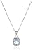 Sterling Silver Blue and White Topaz Pendant and Earrings Set