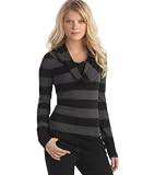 DKNY Jeans Cowl-Neck Striped Long-Sleeve Sweater