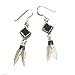 Sterling Silver and Blue Lapis Native American Feather Earrings
