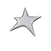 Rising Star Skin Jewel 925 Silver Rhodiated Satin with Swarovski Size 35x34mm Weight 3,50gr 25 Skin Touch Adhesives Are Included in the Price