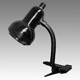 WESTPOINTE 8 Clip-On Black Gooseneck Lamp