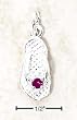 Sterling Silver July CZ Birthstone Flip Flop Charm