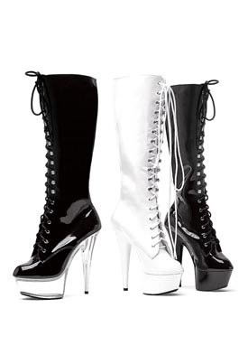 6 inch Pointed Lace-Up Stiletto Knee Boot Women's Size Shoe With Inner Zipper