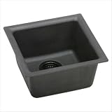 Elkay Gourmet Universal Mount Granite 15.75 15.75 Kitchen Sink ELG1515BK0 Black Granite