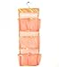 Cosmos Orange Color Bath Shower Organizer Mesh Hanger Holder with 5 Compartments for Shampoo Personal Care