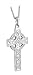 Sterling Silver Men's Celtic Cross Pendant Necklace 1.5 - Made in Ireland