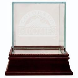 Colorado Rockies Engraved Baseball Glass Display Case