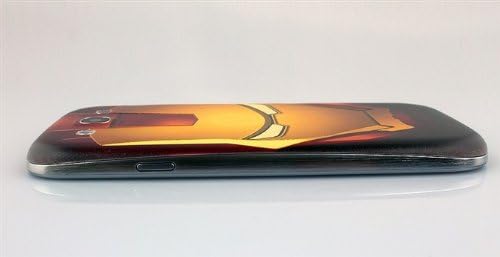 Newlifestart i9300 Iron Man the Avengers Pattern Gold Replacement Battery Cover Plastic Back Housing Door for Samsung Galaxy Siii S3 I9300 with Yellow Wristband