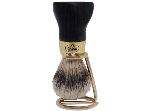Omega Ergonomic Rosewood Handle Shaving Brush