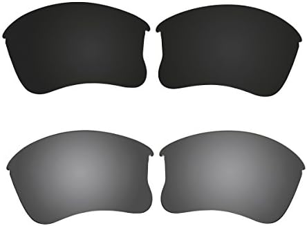 Replacement Polarized Black and Grey Lenses for Oakley Flak Jacket XLJ