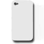 NuTouch Rubberized White Snap On Crystal Hard Case for iPhone 4/4S