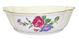 Kitchen & Housewares : Porcelain oval bowl / deep dish, floral design with gold trim