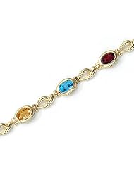14K Yellow Gold Oval Multi Bracelet