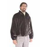 Mens Ranch Mink Zippered Bomber Jacket - Full Pelts by MadisonAveMall
