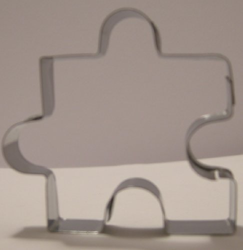 Stampino per biscotti - acciaio inox - larghezza 6 cm - disegno a forma di puzzle