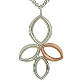 Rose Veltri Marquise Shaped Pendant on Double Chain