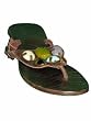 GLAM LUX Multi Colored Jeweled Stone Sandals
