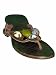 GLAM LUX Multi Colored Jeweled Stone Sandals