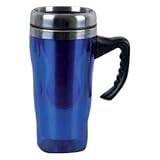 Gibson Mr Coffee Morning Fix 16-Ounce Covered Travel Mug, Blue