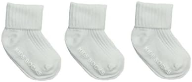 Petescilla Unisex-Baby Knitted Seamless Socks Turn Cuff Bootie Non-Skid 6 Pack