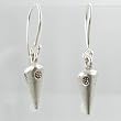 Sterling Silver Stamped Pendulum Dangle Earrings, #9481