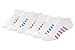 PEDS Women's Coolmax White Low Cut Sock With Massaging Bar Cushion, 5-10 (6 Pairs)