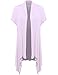 FPT Womens Short Sleeve Lightweight Asymmetrical Hem Open Cardigan (S-3XL)
