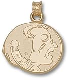 Florida State Seminoles Seminole Pendant - 14KT Gold Jewelry