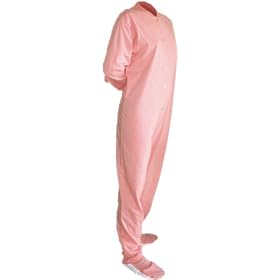 Buy Big Feet Pajama Co. Pink (303) Jersey Knit Adult Footed Pajamas with Drop Seat by Big Feet Pajama Co.