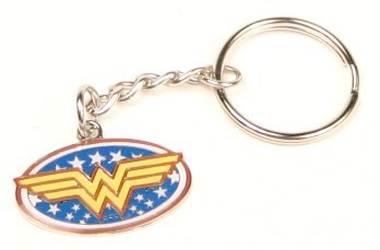 Wonder Woman Logo Keychain With Stars