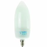 Sunlite SLC14/TW/65K 14 Watt White Torpedo Tip Chandelier Energy Saving CFL Light Bulb Candelabra Base, Daylight