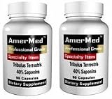 2 Bottles Tribulus Terrestris - 90 Capsules 1250mg 40% Saponins
