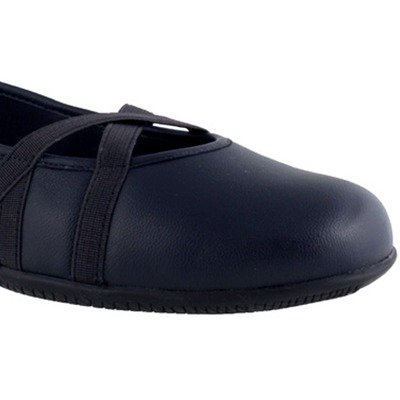Walking Cradles Women's Faith Flat Shoes,Navy Leather,6 W US