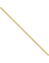.85mm, 14 Karat Yellow Gold, Square Spiga Chain - 24 inch
