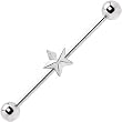 Surgical Steel Dimensional Star Industrial Barbell Earring