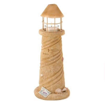 Nautical Sandcastle Lighthouse Candle Light Lamp