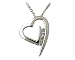 Diamond Heart Pendant in 14kt White Gold