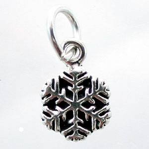 Tiny Snowflake Charm in Sterling Silver, #11448
